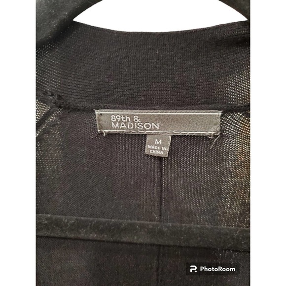 89th + Madison Women Black Cardigan Med - Picture 3 of 3